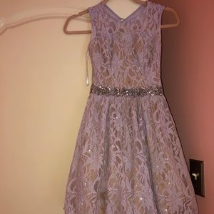 Purple lace dress